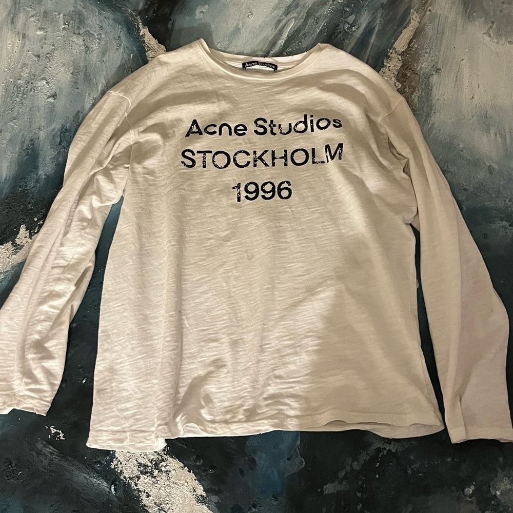 Acne White Long Sleeve Shirt